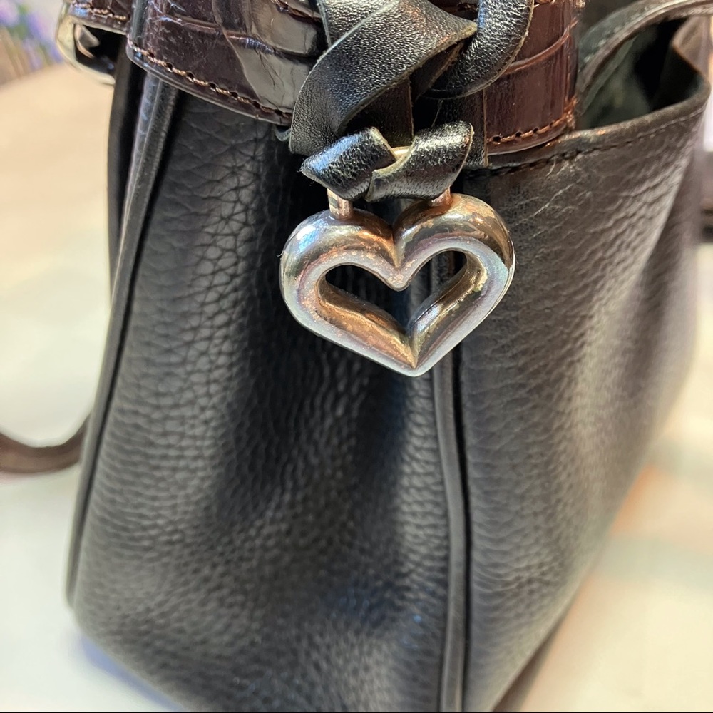 Brighton Collectables Black & Brown Leather Shoulder Bag / Wallet Matching Set - Picture 4 of 16